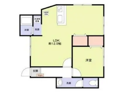 ベル杉並(1LDK/1階)の間取り写真