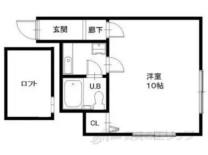 大東ハイツ(1K/2階)の間取り写真