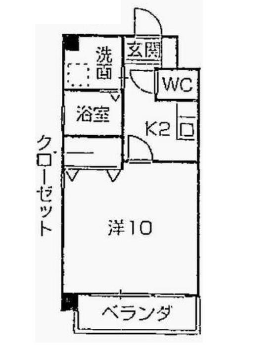 パークハイツ元八事(1K/1階)の間取り写真