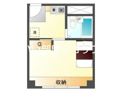 オークプラザ(1K/6階)の間取り写真