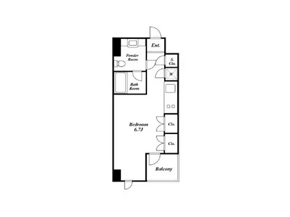 プレミアステージ三田慶大前(ワンルーム/3階)の間取り写真