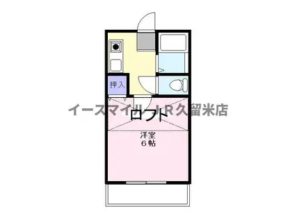 アーサーII(1K/1階)の間取り写真