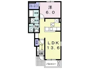 コート・ノース本庄A(1LDK/1階)の間取り写真