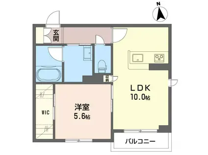 ベルグリシーヌ(1LDK/2階)の間取り写真