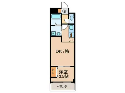 ハイツアバンテ(1DK/2階)の間取り写真