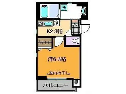 YMC-EKITIKA(1K/3階)の間取り写真