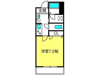 ブルームメゾン(1K/3階)の間取り写真