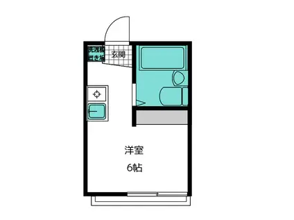 グレース(ワンルーム/2階)の間取り写真