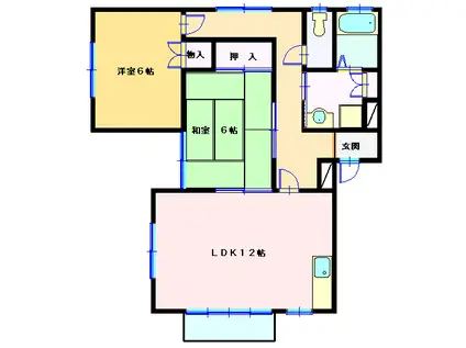 フランセスマンション・アン(2LDK/2階)の間取り写真