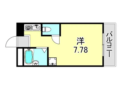 サニーパレス白川台(ワンルーム/3階)の間取り写真