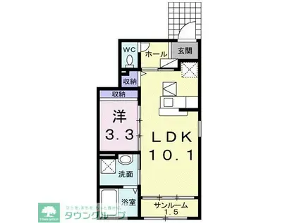 ヴィラフェリーチェI(1LDK/1階)の間取り写真