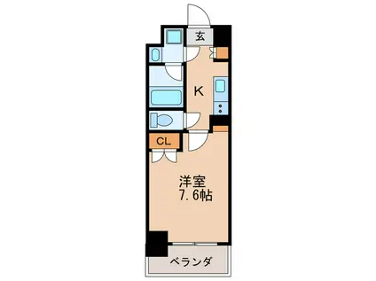 アマーレ葵(1K/9階)の間取り写真