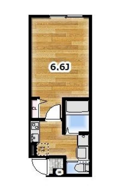 AMBITION南栗原(1K/2階)の間取り写真