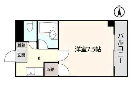 アシスト宇都宮マンション(1K/3階)の間取り写真