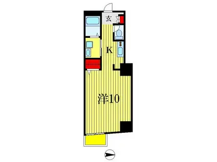 WILLDO本千葉(1K/2階)の間取り写真