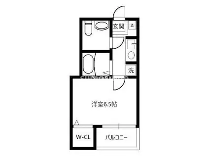 ナオシス大国町(1K/2階)の間取り写真