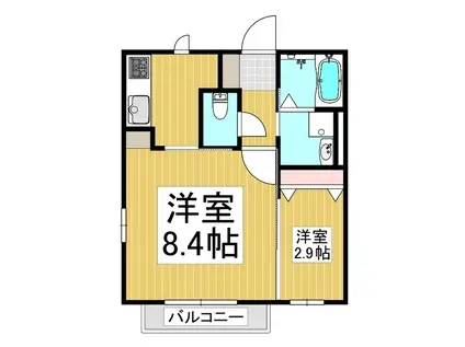 GRANDE・SOTTO清水(2K/2階)の間取り写真