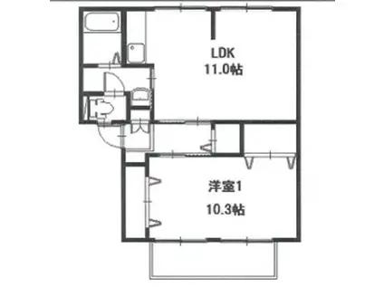 サンライフ雅(1LDK/1階)の間取り写真