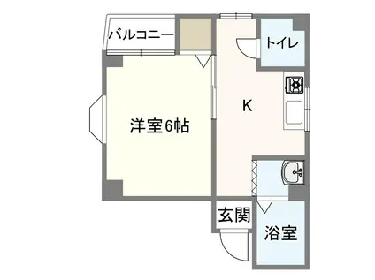 ヴァンベール2番館(1K/4階)の間取り写真