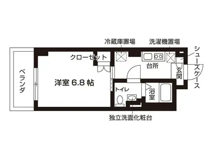 ショルテッツァ京成(1K/1階)の間取り写真