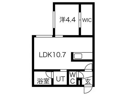 HOPE植物園 ホープ(1LDK/1階)の間取り写真