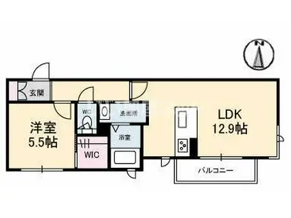 シャーメゾンヒルズ(1LDK/2階)の間取り写真