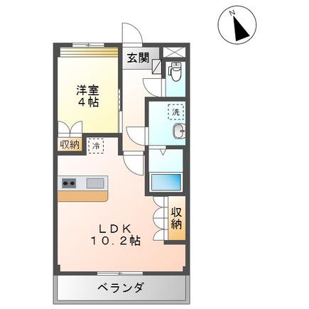 サンフィットフジマンA(1LDK/1階)の間取り写真