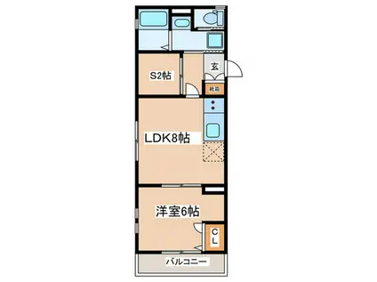 CENT QUATORZE(1SLDK/1階)の間取り写真