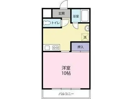 アバンダント初生(1K/3階)の間取り写真