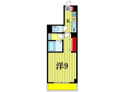 LANART北小金(1K/5階)の間取り写真