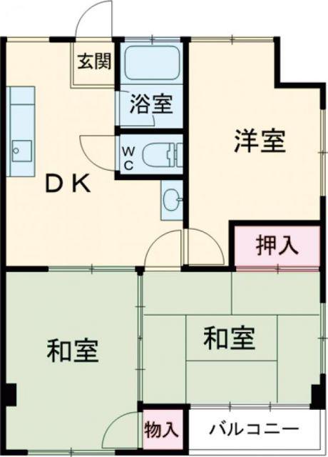 ファミーユ落合(3DK/3階)の間取り写真