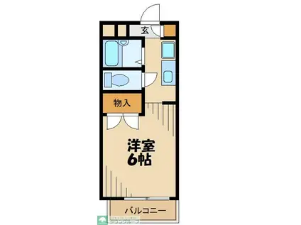 エンゼルコート(1K/2階)の間取り写真