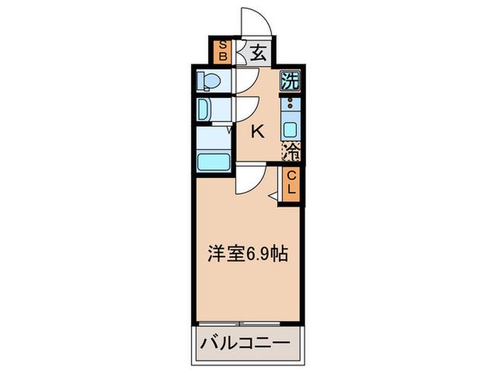 プレサンス京都東寺(1K/3階)の間取り写真