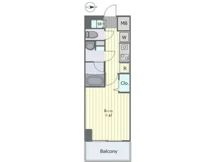 グランカーサ大和(1K/7階)の間取り写真