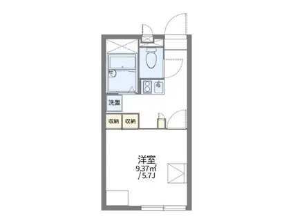 レオパレスPALCOURT劉備(1K/2階)の間取り写真