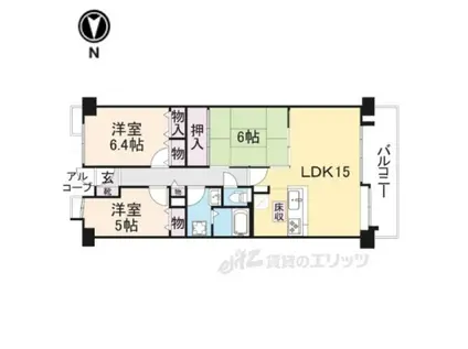 朝倉グリーンマンション(3LDK/3階)の間取り写真