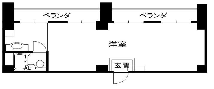 元町レジデンス(ワンルーム/8階)の間取り写真