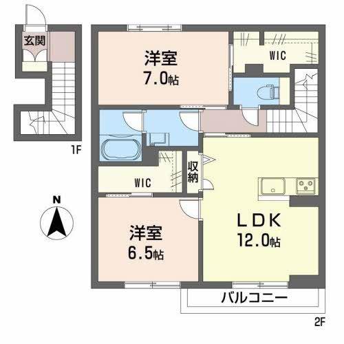 トレスセドロ(2LDK/2階)の間取り写真