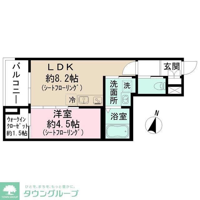 東京都練馬区上石神井南町計画(1LDK/2階)の間取り写真