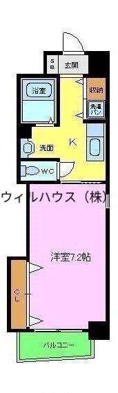 リアルなかもず(1K/6階)の間取り写真