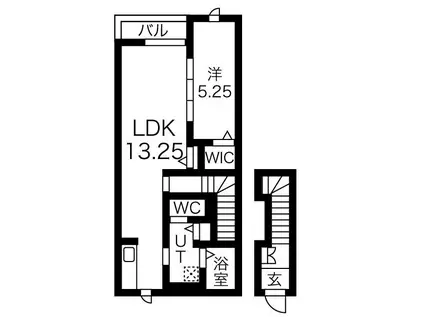 元町ハウス(1LDK/2階)の間取り写真
