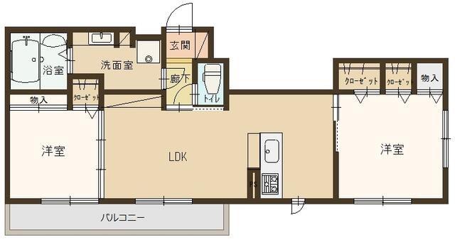 セジュール・ラ・フレーズ(2LDK/2階)の間取り写真