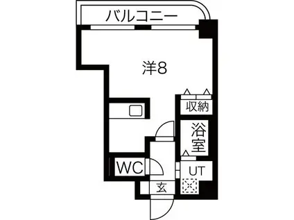WILL鶴舞(1K/2階)の間取り写真