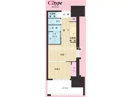 ORIENT 111(2K/4階)の間取り写真