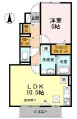 サリネージュ山手G(1LDK/1階)の間取り写真