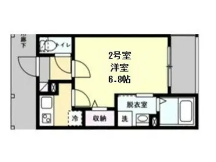 フォレストテラス本厚木(1K/3階)の間取り写真