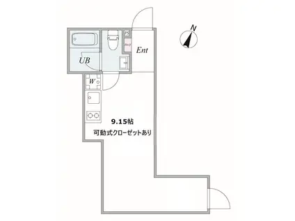 LALA THIRA(ワンルーム/1階)の間取り写真