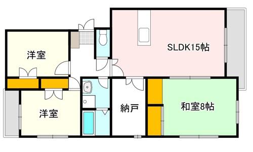 双葉ヒルズ比治山(3SLDK/2階)の間取り写真