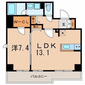 ALVINESS KEI(1LDK/6階)の間取り写真