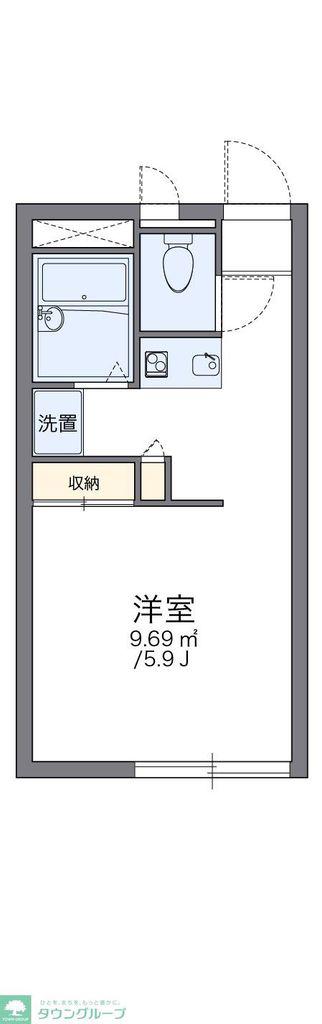 レオパレス栄(1K/1階)の間取り写真